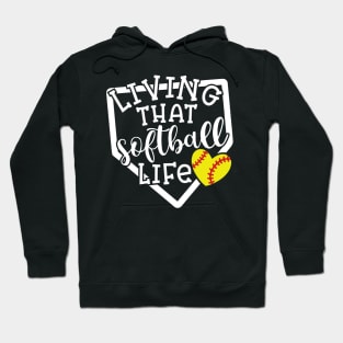 Living That Softball Life Mom Coach Hoodie